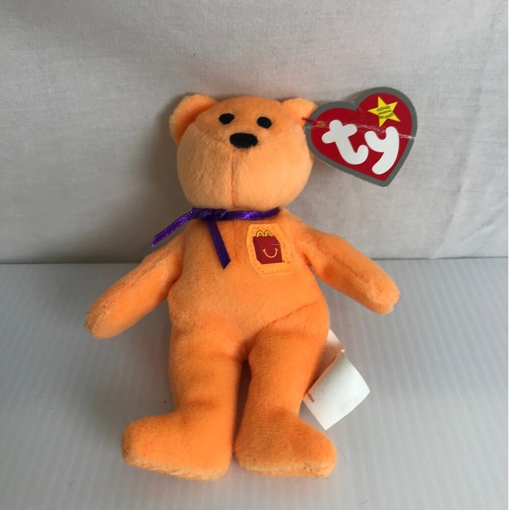 NWT Ty Teenie Beanie Babies Y2K Retro Plush McDonald’s Happy Meal Bear #7